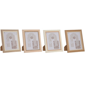 Fotorahmen Home ESPRIT Kristall Holz MDF Skandinavisch 23 x 2,8 x 28 cm (4 Stück)