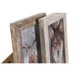 Fotorahmen Home ESPRIT Weiß natürlich Kristall polystyrol Skandinavisch 19,5 x 2 x 24,5 cm (2 Stück)