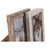 Fotorahmen Home ESPRIT Weiß natürlich Kristall polystyrol Skandinavisch 19,5 x 2 x 24,5 cm (2 Stück)