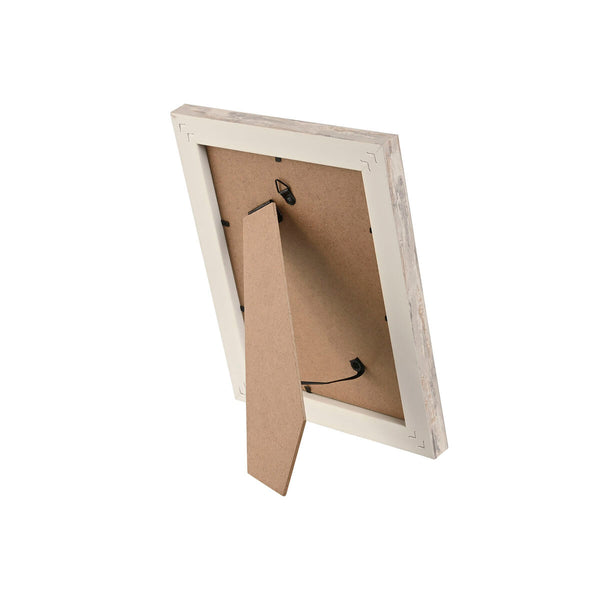 Fotorahmen Home ESPRIT Weiß natürlich Kristall polystyrol Skandinavisch 19,5 x 2 x 24,5 cm (2 Stück)