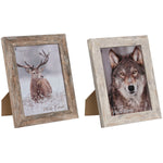 Fotorahmen Home ESPRIT Weiß natürlich Kristall polystyrol Skandinavisch 19,5 x 2 x 24,5 cm (2 Stück)