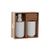 Badezimmer Set Home ESPRIT Weiß natürlich Bambus polystyrol 7 x 7 x 16 cm