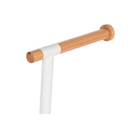 Toilettenpapierrollenhalterung Home ESPRIT Weiß natürlich Metall Bambus 22 x 16 x 68 cm