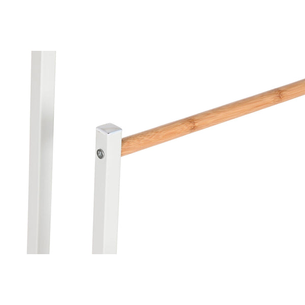 Handtuchständer Home ESPRIT Weiß natürlich Metall Bambus 45 x 22 x 85 cm
