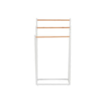Handtuchständer Home ESPRIT Weiß natürlich Metall Bambus 45 x 22 x 85 cm