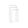Handtuchständer Home ESPRIT Weiß natürlich Metall Bambus 45 x 22 x 85 cm
