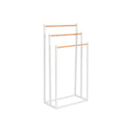 Handtuchständer Home ESPRIT Weiß natürlich Metall Bambus 45 x 22 x 85 cm