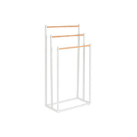 Handtuchständer Home ESPRIT Weiß natürlich Metall Bambus 45 x 22 x 85 cm