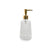 Seifenspender Home ESPRIT Durchsichtig Gold Aluminium Kristall ABS 8 x 8 x 20,5 cm