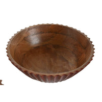 Salatschüssel Home ESPRIT Gelb grün Koralle Mango-Holz 30 x 30 x 12 cm (3 Stück)