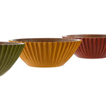 Salatschüssel Home ESPRIT Gelb grün Koralle Mango-Holz 30 x 30 x 12 cm (3 Stück)