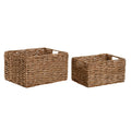 Korb-Set Home ESPRIT natürlich Metall Naturfaser 36 x 28 x 21 cm 2 Stücke