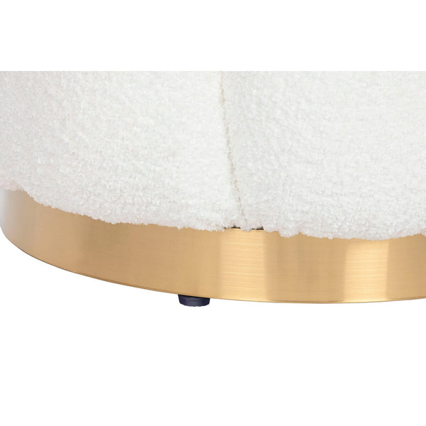 Fußstütze Home ESPRIT Weiß Polyester Metall 65 x 65 x 35 cm
