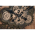 Wanduhr Home ESPRIT Schwarz Gold natürlich Kristall Eisen Vintage 67 x 9 x 67 cm