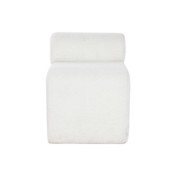 Hocker Home ESPRIT Weiß Polyester Holz MDF 48 x 69 x 63 cm