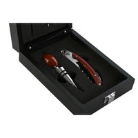 Weinzubehör-Set Home ESPRIT Schwarz Holz MDF 12 x 17 x 6 cm