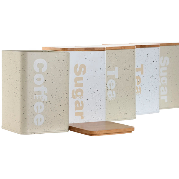 Gefäß Home ESPRIT Beige Grau (2 Stück) (6 Stück)