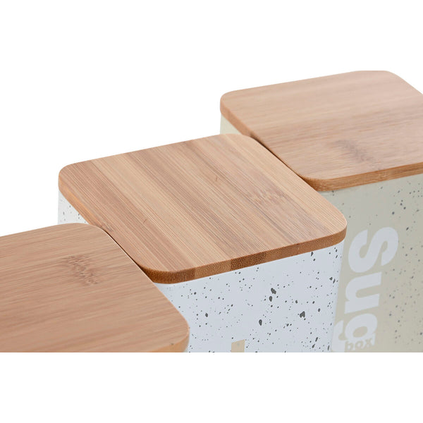 Gefäß Home ESPRIT Beige Grau (2 Stück) (6 Stück)