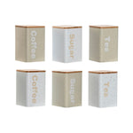 Gefäß Home ESPRIT Beige Grau (2 Stück) (6 Stück)