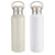 Wasserflasche Home ESPRIT Weiß Beige natürlich Bambus Edelstahl 500 ml (2 Stück)