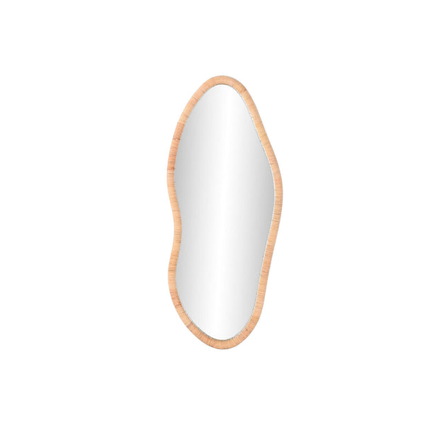 Wandspiegel Home ESPRIT natürlich Kristall Rattan Scandi 53 x 4 x 125 cm