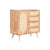 Anrichte Home ESPRIT natürlich Metall Rattan Kautschukholz 73,5 x 35 x 78 cm