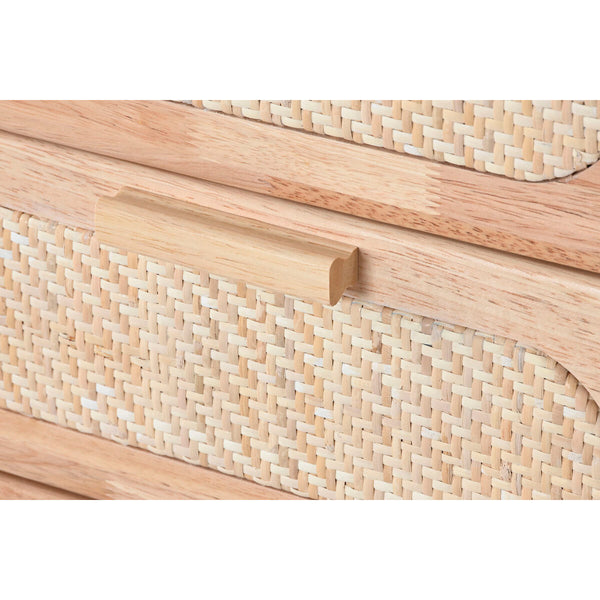 Schubladenschrank Home ESPRIT natürlich Metall Kautschukholz 40 x 30 x 78 cm