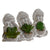 Dekorationspflanze Home ESPRIT Polyäthylen Zement Buddha Orientalisch 8,5 x 7 x 11 cm (3 Stück)