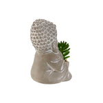 Dekorationspflanze Home ESPRIT Polyäthylen Zement Buddha Orientalisch 8,5 x 7 x 11 cm (3 Stück)