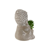 Dekorationspflanze Home ESPRIT Polyäthylen Zement Buddha Orientalisch 8,5 x 7 x 11 cm (3 Stück)