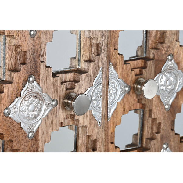 Schrank Home ESPRIT Braun Schwarz Silberfarben 90 x 38 x 170 cm