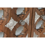 Anrichte Home ESPRIT Braun Schwarz Silberfarben natürlich Mango-Holz Spiegel 150 x 38 x 80 cm