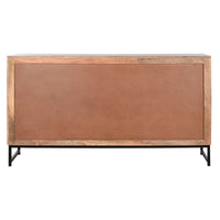 Anrichte Home ESPRIT Braun Schwarz Silberfarben natürlich Mango-Holz Spiegel 150 x 38 x 80 cm