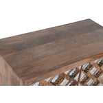 Anrichte Home ESPRIT Braun Schwarz Silberfarben natürlich Mango-Holz Spiegel 80 x 38 x 80 cm