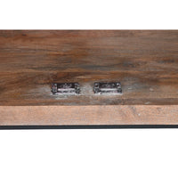 Anrichte Home ESPRIT Braun Schwarz Silberfarben natürlich Mango-Holz Spiegel 80 x 38 x 80 cm