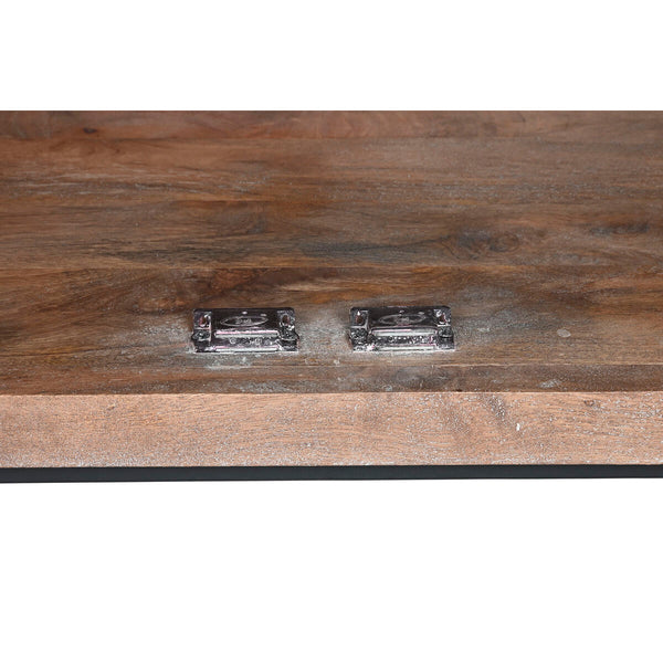 Anrichte Home ESPRIT Braun Schwarz Silberfarben natürlich Mango-Holz Spiegel 80 x 38 x 80 cm
