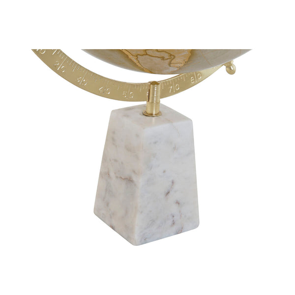 Terraqueo-Globus Home ESPRIT Weiß Gold PVC Marmor 27 x 25 x 40 cm