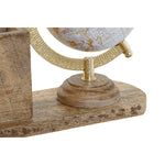 Terraqueo-Globus Home ESPRIT Weiß Braun PVC Mango-Holz 24 x 8 x 19 cm