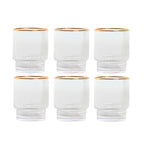 Gläserset Home ESPRIT Durchsichtig Gold Kristall 320 ml (6 Stück)