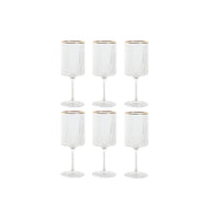 Gläserset Home ESPRIT Durchsichtig Gold Kristall 400 ml (6 Stück)