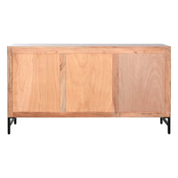 Anrichte Home ESPRIT Braun Schwarz Metall Akazienholz 145 x 40 x 80 cm