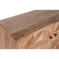 Anrichte Home ESPRIT Braun Schwarz Metall Akazienholz 145 x 40 x 80 cm