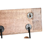 Wandgarderobe Home ESPRIT Weiß Schwarz natürlich Metall Mango-Holz Buddha 38 x 5 x 16 cm