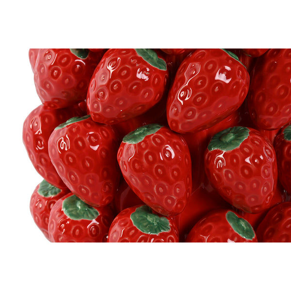 Vase Home ESPRIT Rot aus Keramik Steingut Erdbeeren Tropical 23 x 23 x 34 cm