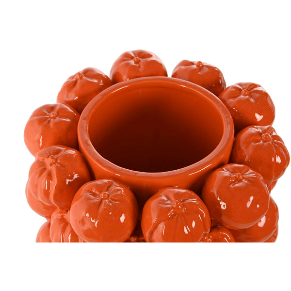 Vase Home ESPRIT Orange aus Keramik Steingut Tropical 25 x 25 x 30 cm