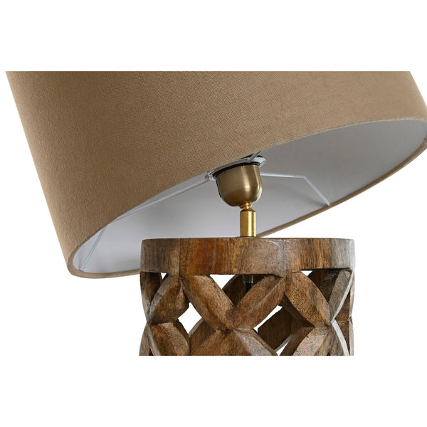Tischlampe Home ESPRIT Beige natürlich Mango-Holz 50 W 220 V 35,5 x 35,5 x 79,5 cm