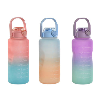 Wasserflasche Home ESPRIT Blau Rosa türkis Lila Polypropylen PET 2 L (3 Stück)