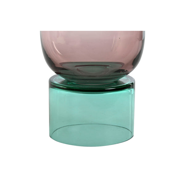 Vase Home ESPRIT zweifarbig Kristall 15 x 15 x 32 cm