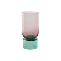 Vase Home ESPRIT zweifarbig Kristall 15 x 15 x 32 cm