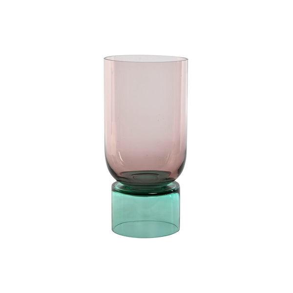 Vase Home ESPRIT zweifarbig Kristall 15 x 15 x 32 cm
